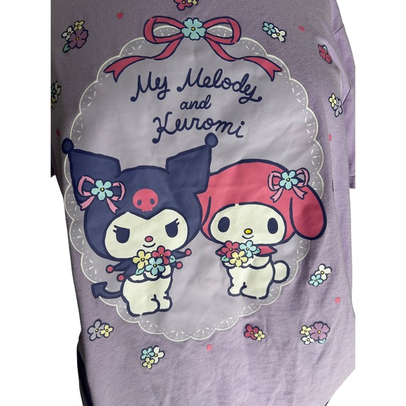 Sanrio My Melody Kuromi Graphic T Shirt Purple Women's Size M - Picture 3 of 6